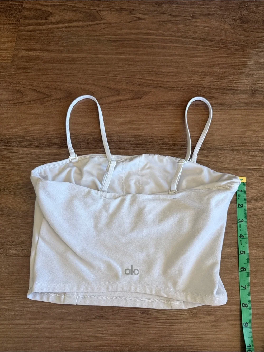 ALO Alosoft Sun-Kissed Bandeau Corset White Tank Small